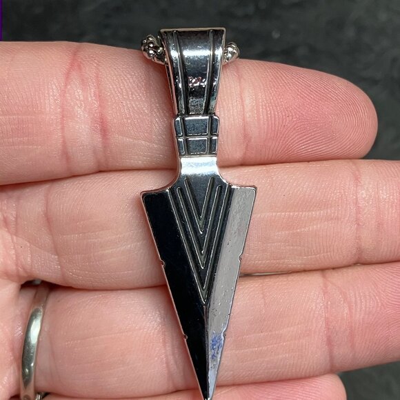 Viking Spearhead Arrowhead Necklace Pendant - Picture 3 of 6